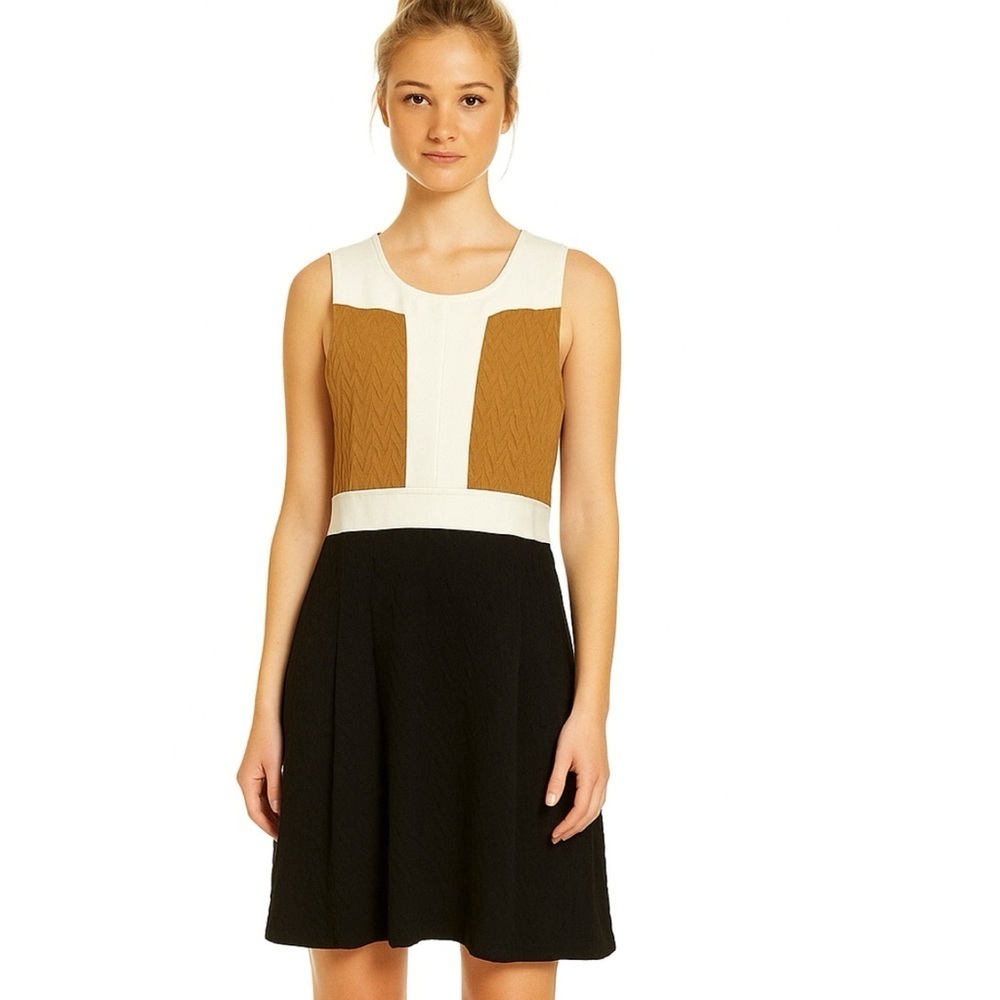 Anthropologie Maeve Color Block Cable Knit Sweater Dress – Size 10